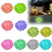 200-Pack Glow in The Dark Aquarium Pebbles, Colored Luminous Stones for Fish Tank, Vase Fillers, and Party Decor