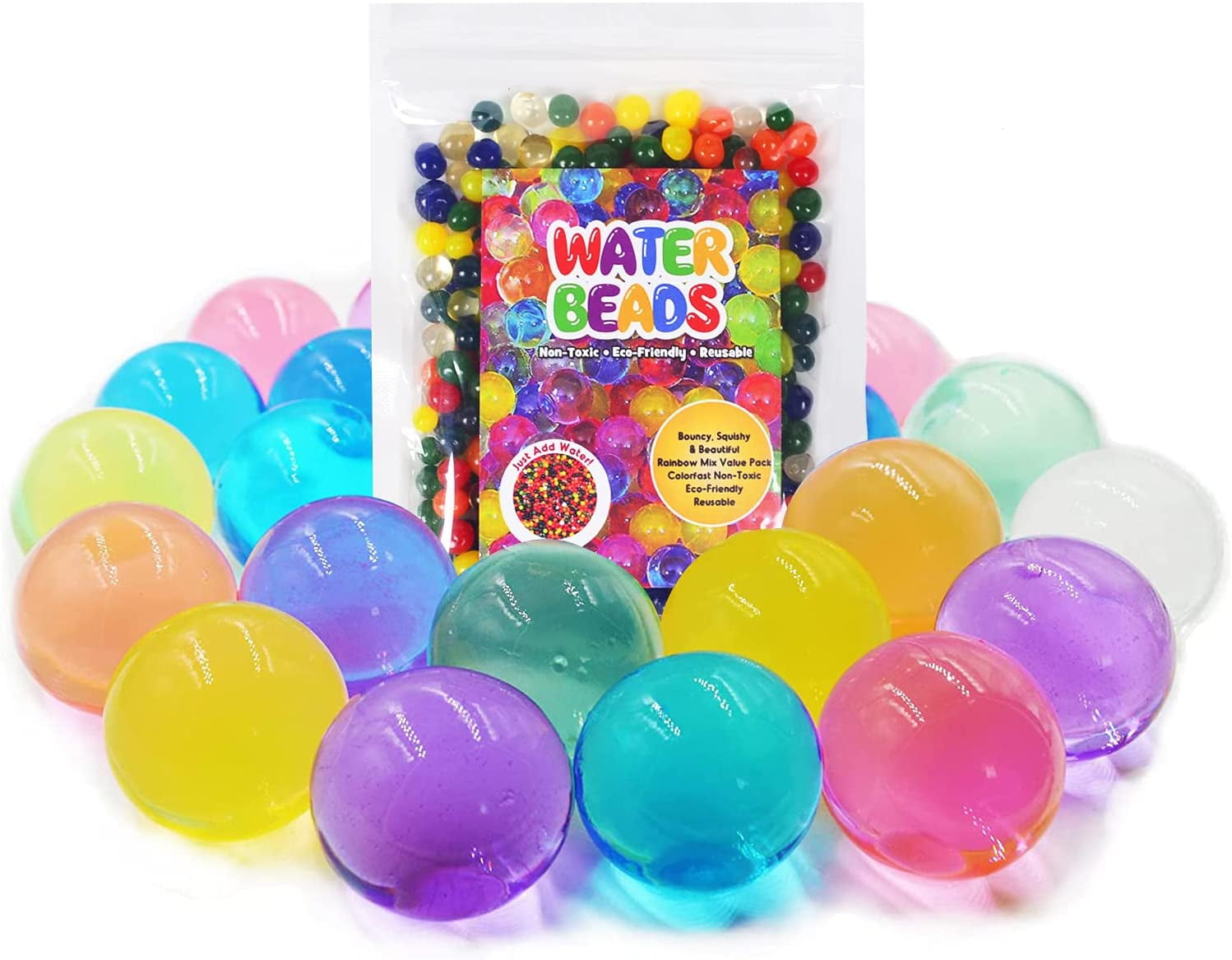 500PCS Jumbo Water Beads Large Water Gel Bead Non Toxic for Sensory