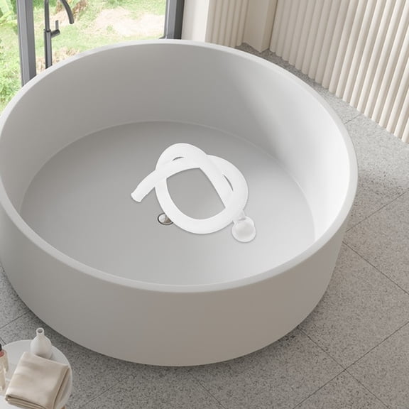 SEWCHICS Flexible Tub Drain PVC Hose for Bathroom Bathtub Accessories White