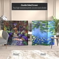 thumbnail image 2 of Red Lantern 4 ft. Short Monet Canvas Folding Screen - Lilies/Garden at Giverny, 2 of 7