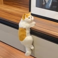 thumbnail image 1 of Estatua de gato de peluche simulada, escultura de gato colgante, artesanías de escritorio, modelo de animal de gato, juguete de peluche adecuado para familiares y amigos, mujeres, 1 of 6