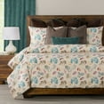 thumbnail image 3 of SIScovers  Galapagos Coral Coastal Print Duvet Set California King - 5 Piece, 3 of 5