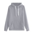 thumbnail image 4 of Chandail à Capuchon pour Femmes, Comdrip Chandail à Capuchon pour Femmes d'Automne et d'Hiver, Mode, Grande Taille, Chandails à Capuchon pour Femmes Gris 2TG, 4 of 5