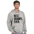 thumbnail image 4 of Best Gramps Ever Grandpa Grandfather Zip Hoodie Sweatshirt Men Brisco Brands L, 4 of 6