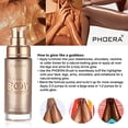 thumbnail image 2 of Body Luminizer PHOERA, paquete de 2 unidades, purpurina impermeable, oro rosa 101 y bronce 103, 2 of 7