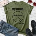 thumbnail image 2 of My Brain Movie Quotes T-shirt, Unisex Women's Men's Classic Movie Lover Film Buff Retro Funny Movie, Heather Military Green, X-Large, 2 of 6