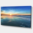 thumbnail image 3 of Design Art Blue Seashore with Distant Sunset Seashore Canvas Wall Art, 3 of 3