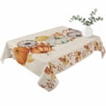 thumbnail image 2 of Fall Thanksgiving Table Cloth Waterproof Tablecloths, Orange Grey Pumpkins Rustic Botanical Tablecloth Dining Table Cover for Kitchen Party Tabletop Outdoor, Rectangle Tablecloth 60x102 Inch, 2 of 9