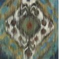 thumbnail image 2 of PI Studio 26x26 Gold Ornate Wood Framed with Double Matting Museum Art Print Titled - Peacock Ikat, 2 of 4