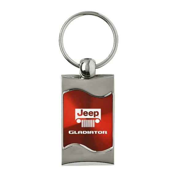 Jeep Gladiator Keychain & Keyring - Red Wave