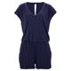 thumbnail image 1 of Yuarrent Mono de verano liso de algodón con cuello en V para mujer, mono de manga corta para niña Deportes acuáticos Azul real XXL, 1 of 5