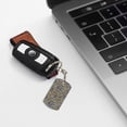 thumbnail image 6 of Goofa Modern Excavator Printed Rectangular Metal Keychain Bag Charm Floral Charm for Purse Keys Metal Keyring Gift for Women Accessories, 6 of 7