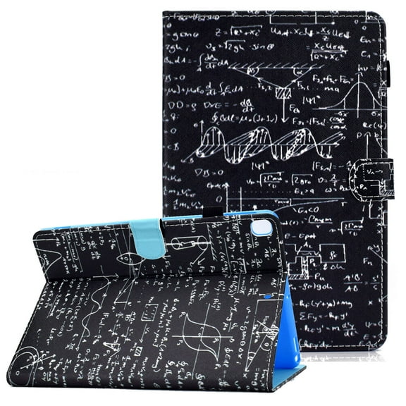 Allytech iPad 10.2 2019 Case with Pencil Holder iPad 7th Generation Tablet Case, PU Leather Smart Auto Sleep/Wake Shell Card Slot Slim Stand Cover for Apple iPad 7th Gen 10.2 inch iPad,Equation