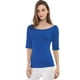 thumbnail image 2 of Día de San Patricio Camiseta Suave De Media Manga Con Cuello Redondo Entallado Para Mujer Azul real M, 2 of 6