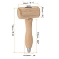 thumbnail image 2 of Uxcell 7.5" Leather Carving Hammer Wooden Hammer T-Shaped Head, Wooden, 2 of 5