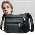 thumbnail image 3 of Pinfect Soft Leather Women Solid Crossbody Bags Braided Multi Pocket Shoulder Handbags, 3 of 9