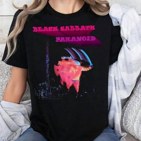 Black Sabbath Official Paranoid Motion Trails T-Shirt Unisex, Sizes S-5XL, Tbun