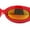 Red - Orange Mirror, variant on Retro Futurism Wrap Sport Thick Plastic Oval Sunglasses All Black