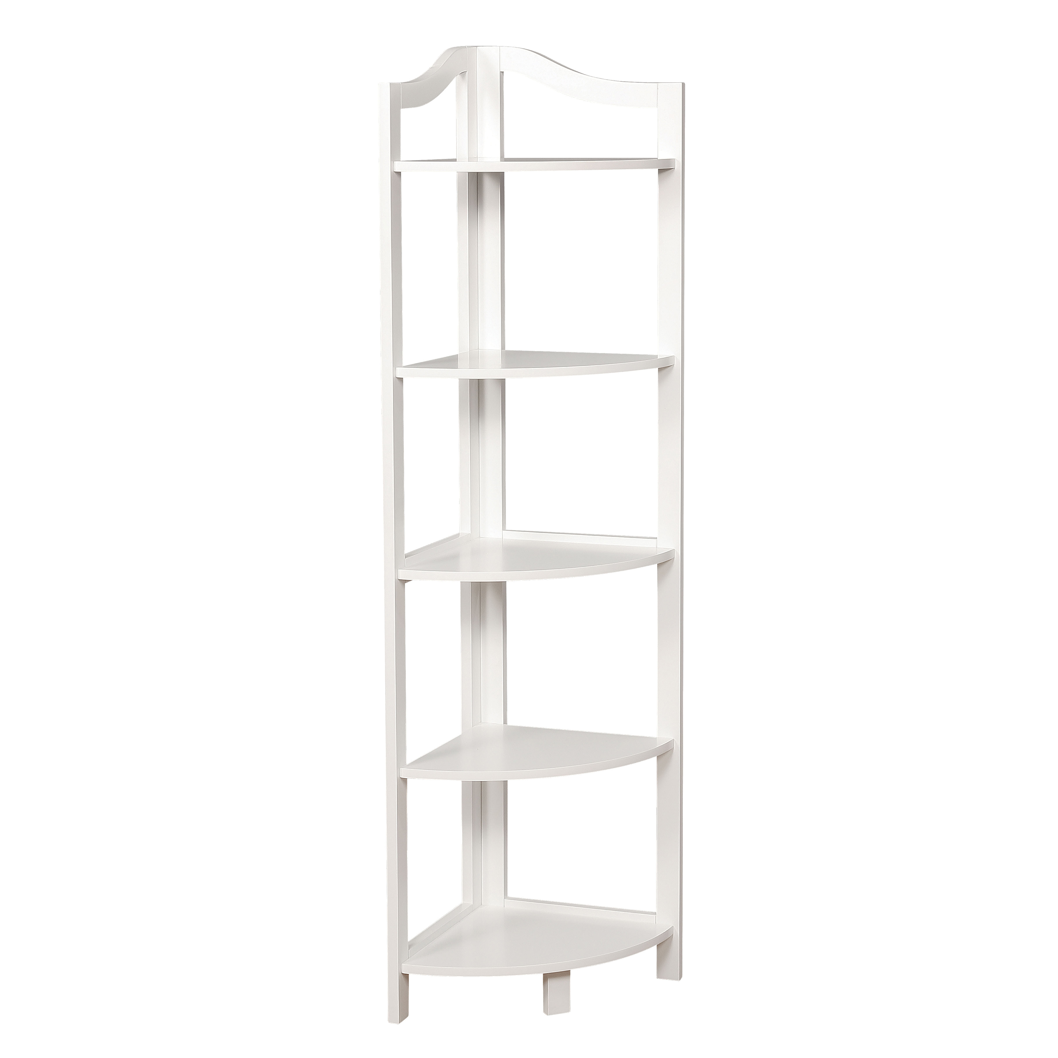 Furniture of America Emery White 5Tiered Corner Ladder Shelf