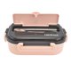 thumbnail image 1 of Fiambrera de acero inoxidable, compartimento portátil extraíble a prueba de fugas, caja bento térmica para picnic en la oficina(Rosa [Enviar palillos y cucharas]) Ecomeon  no, 1 of 4