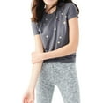 thumbnail image 4 of Aeropostale Womens Star Pajama Sleep T-shirt, Grey, Juniors, X-Small, 4 of 5