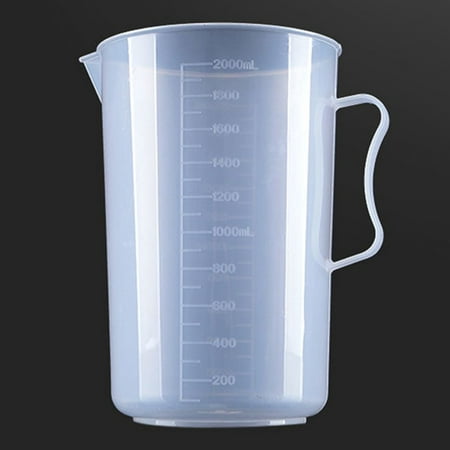 

SJENERT 1PC Thickened Plastic Measuring Cup with Scale Jug Pour Spout Surface For Home Kitchen Use 250/500/2000ML