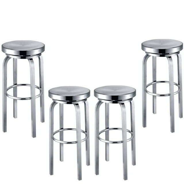 Mel tabouret de comptoir en acier inoxydable 26 "H Lot de 4
