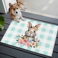 thumbnail image 3 of Entryway Rug 2'x3', Easter Bunny Small Rug for Kitchen Bathroom Door Mat Indoor Entrance, Spring Watercolor Rabbit Flower Green Plaid Non-Slip Area Rugs Floor Mats Carpet Front Door Rugs, 3 of 8