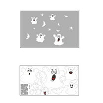 Nmdmisc Halloween Funny Ghost Stickers Expression Wall Stickers Self-adhesive Bedroom Horror Decoration Border Wall Stickers