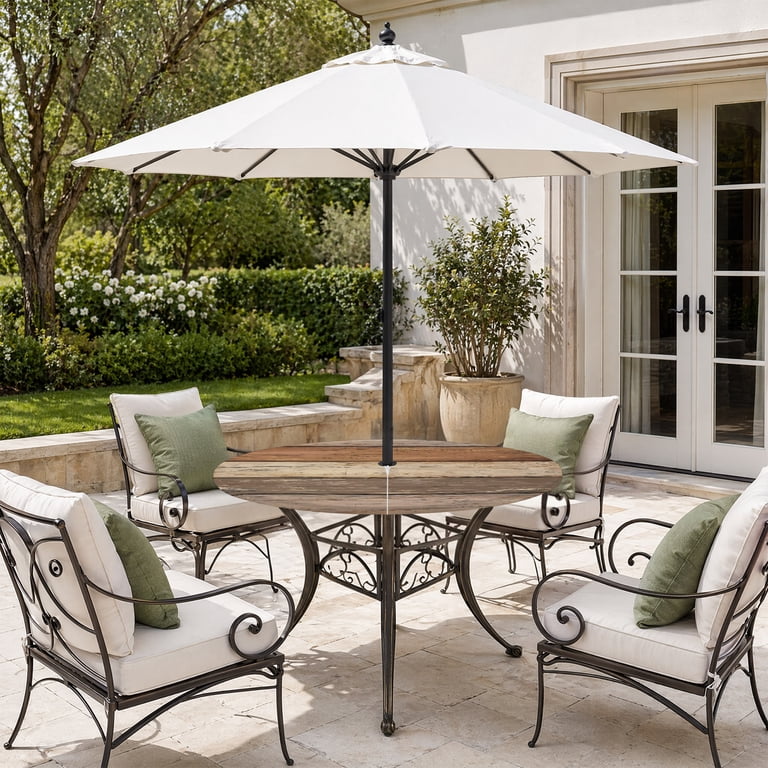 brown patio table cover with umbrella hole 108