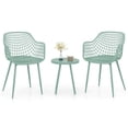 thumbnail image 2 of Costway Ensemble Bistro de Patio 3 Pcs Table et Chaises Robustes Toutes Saisons Ensemble de 2 Vert, 2 of 10