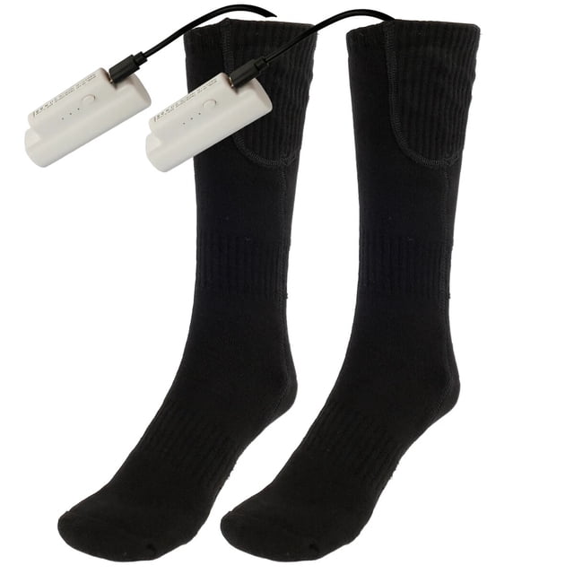 Calcetines térmicos eléctricos con batería recargable de 2200mAh, medias térmicas con 3 Ajustes de calor, para invierno