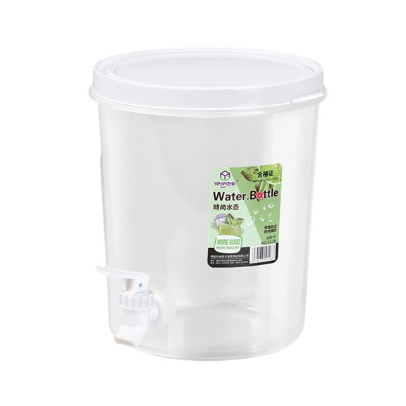 Dvkptbk Refrigerator Drink Dispenser Fridge Cold Kettle Jar Transparent Leak Proof Beverages Storage Container with Spigot and Lid Drink Bucket for Juices Iced