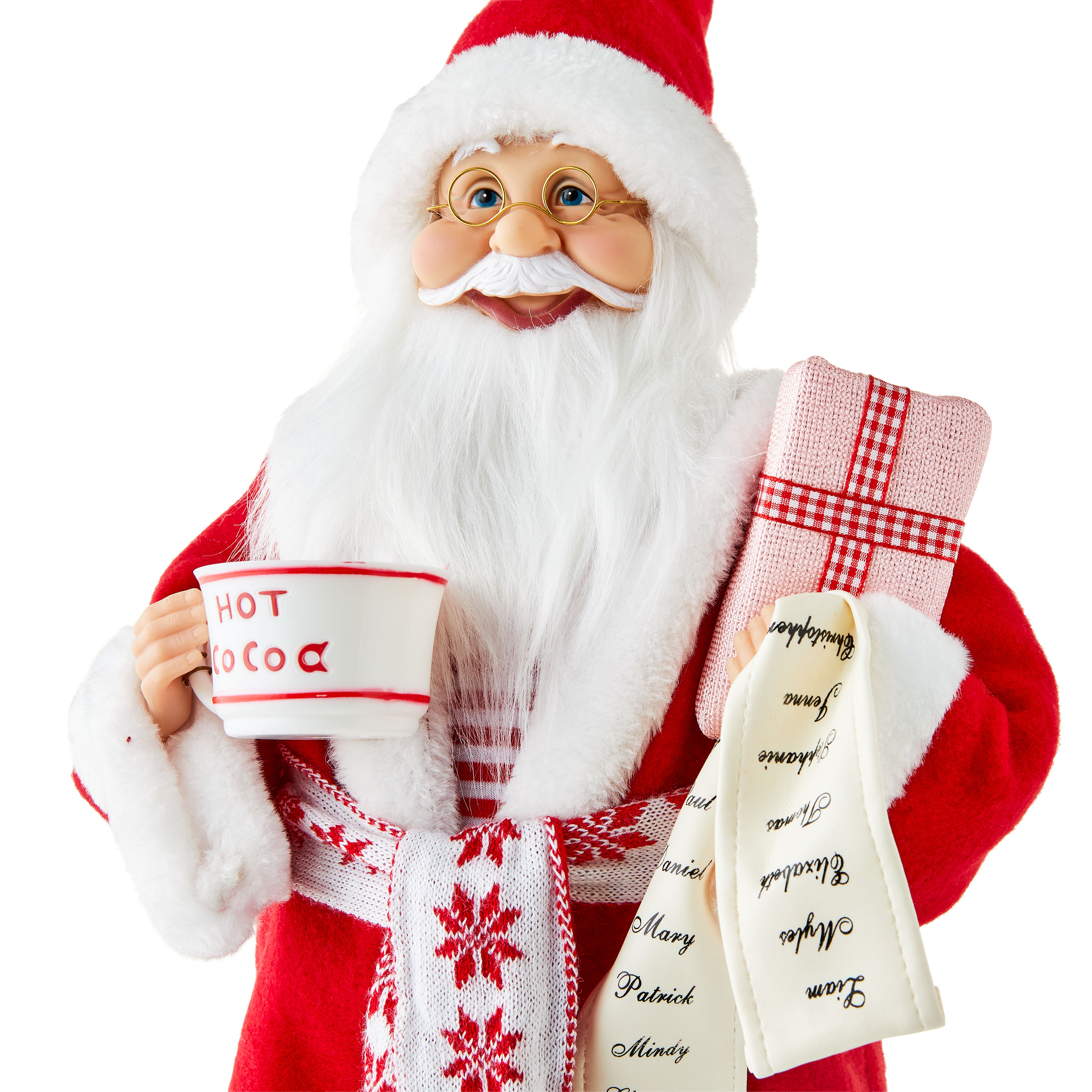Santa in Robe and Slippers, 18 in, by Holiday Time