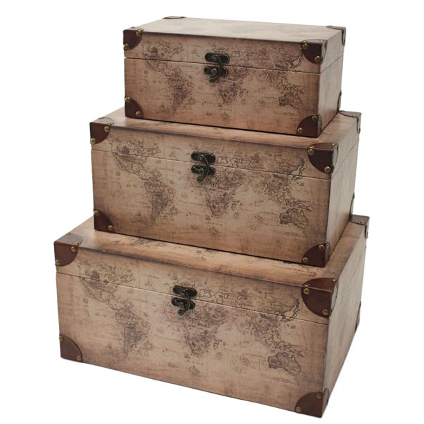 Aspire Home Accents Windsor Rectangular Trunks Set of 3