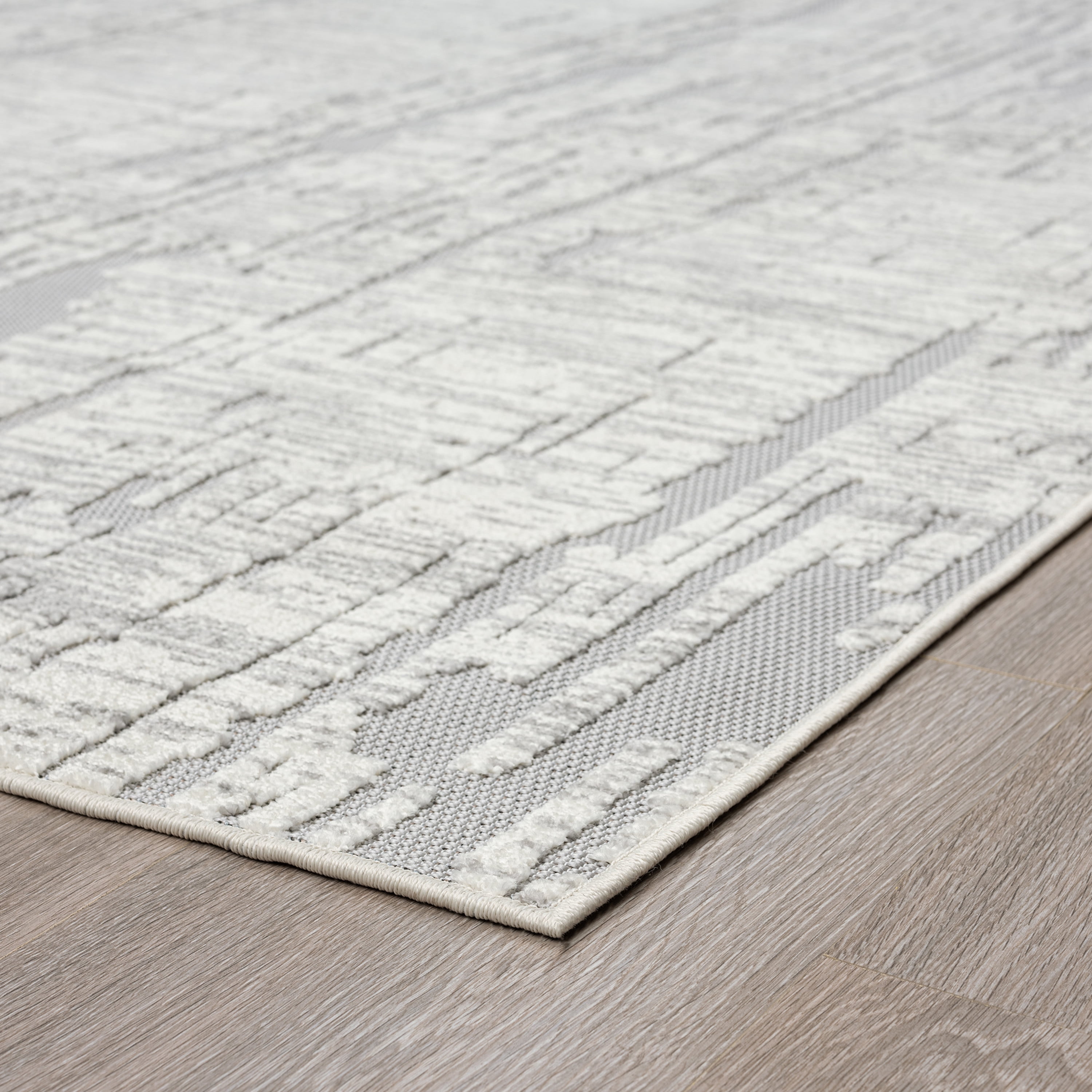 5x8 Water Resistant, Indoor Outdoor Rugs for Patios, Front Door Entry, Entryway, Deck, Porch, Balcony | Outside Area Rug for Patio | Gray, Stripe | Size: 5'3'' x 7'3''
