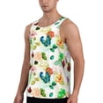 thumbnail image 2 of Fotbe Floral Vintage Pattern Men's Quick Dry Workout Tank Top Gym Muscle Tee Fitness Bodybuilding Sleeveless T Shirt Breathable Workout Shirt-4X-Large, 2 of 9