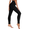 thumbnail image 4 of Gibobby Leggings Negros Mujer Leggings moda para mujer, cintura alta, levantamiento glúteos, aparamás leggings gruesos terciopelo（Negro， S), 4 of 5