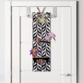 thumbnail image 2 of Abstract Hanging Pocket Organizer, Connected Geometric Shapes Basic Ornamental Items Retro Feels, Printed Polyester Storage Bag with Pockets, 9" x 27", Eggshell Blush, 2 of 2