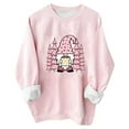 thumbnail image 1 of WEAIXIMIUNG Sweat à Demi-Zip pour Femmes 3TG Sweat de Noël pour Femmes Design Père Noël et Arbre Col Rond, 1 of 4