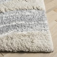 thumbnail image 4 of SAFAVIEH Hi-Lo Almira Abstract Shag Area Rug, Grey/Light Beige, 6'7" x 6'7" Square, 4 of 8