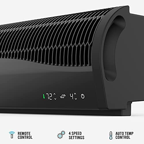 Vornado TRANSOM Window Fan with 4 Speeds, Remote Control, Reversible Exhaust Mode, Weather Resistant Case, Whole Room, Black
