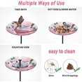 thumbnail image 5 of Glass Bird Baths For Outdoors - Cardinal And Flower  Bird Water Bowl Birdfeeders Stake For Outside, Garden, Lawn Yard Decor, 5 of 8
