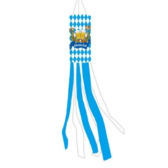 Feimier 1/4 Pcs Oktoberfest Bavarian Flag Windsock Outdoor Hanging Wind Sock white&blue, Yard, Garden & Outdoor Living