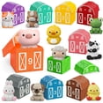 thumbnail image 1 of Juguetes de aprendizaje para niños pequeños de 1, 2 y 3 años, 20 piezas de marionetas de dedo de animales de granja para niños, Montessori, juego de conteo, combinación y clasificación de colores, reg, 1 of 3