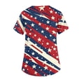 thumbnail image 5 of Womens 4th of July Scrub Tops Casual Short Sleeve American Flag Print Scrubs V Neck Independence Day Patriotic Scrub Shirts Nursing Uniform Medical Nurse Workwear with Pockets Watermelon Red 5XL, 5 of 5