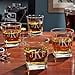 thumbnail image 3 of HomeWetBar Personalized Whiskey Glasses - Rutherford Engraved Rocks Glasses, 3 of 4