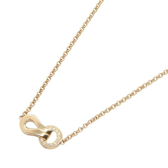 Pre-Owned Cartier Agraffe Diamond Necklace, 18K Pink Gold with Diamonds, Clear, for... (Good)