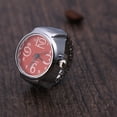 thumbnail image 4 of EeaseMX Reloj de anillo unisex, creativo, elástico, de acero inoxidable, de cuarzo, para hombre, mujer y pareja (rojo)., 4 of 7
