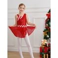 thumbnail image 4 of Haitryli Girls Christmas Santa Dance Dress Gymnastics Ballet Leotard Figure Ice Skating Bodysuit Red 8, 4 of 7